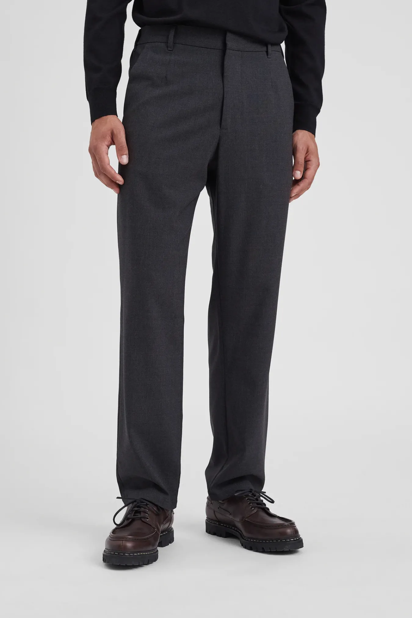 TROUSERS^Norse Projects Aaren Cordura Tech Wool Trouser Charcoal Melange