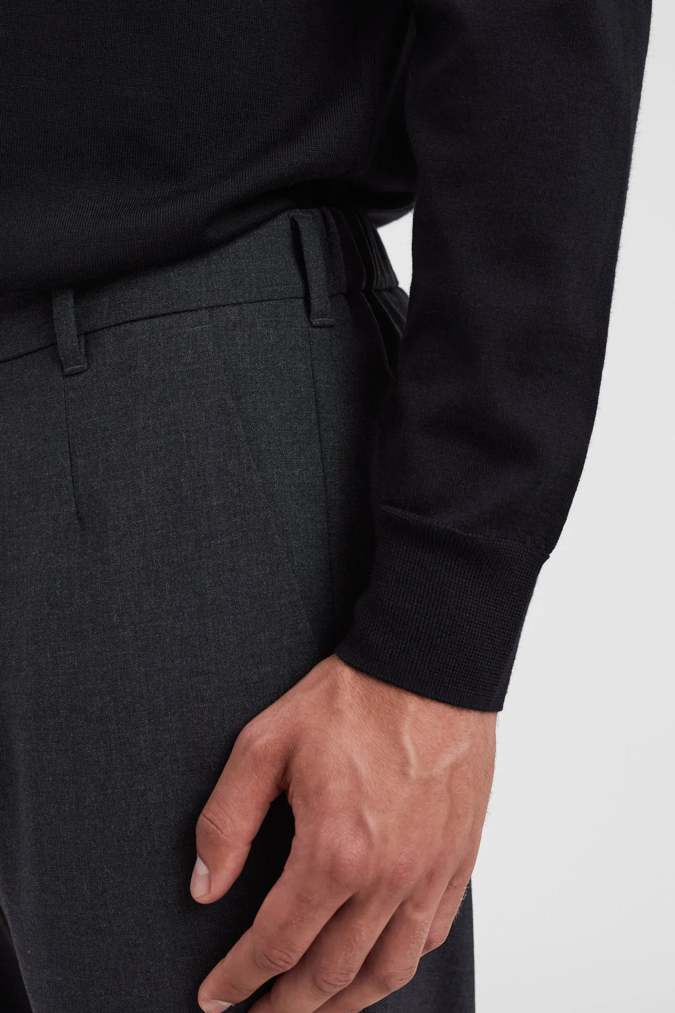 TROUSERS^Norse Projects Aaren Cordura Tech Wool Trouser Charcoal Melange