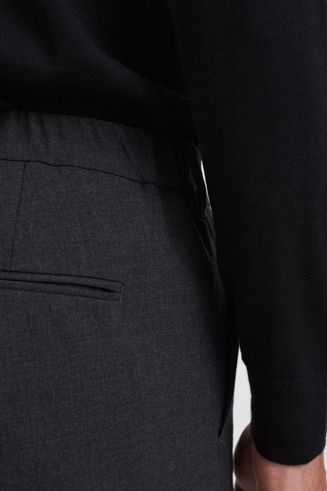 TROUSERS^Norse Projects Aaren Cordura Tech Wool Trouser Charcoal Melange