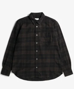 SHIRTING^Norse Projects Algot Relaxed Wool Check Shirt Espresso