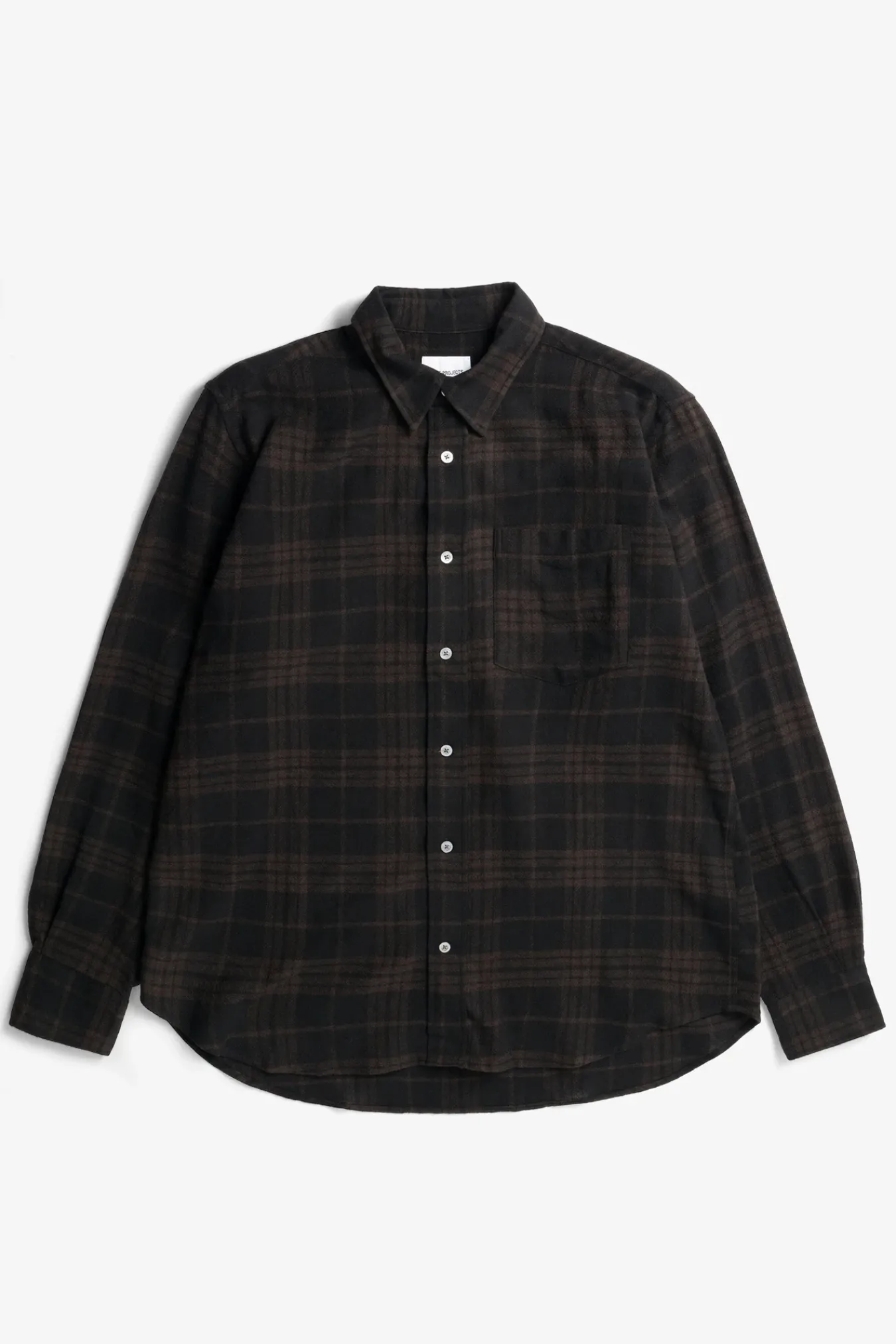 SHIRTING^Norse Projects Algot Relaxed Wool Check Shirt Espresso