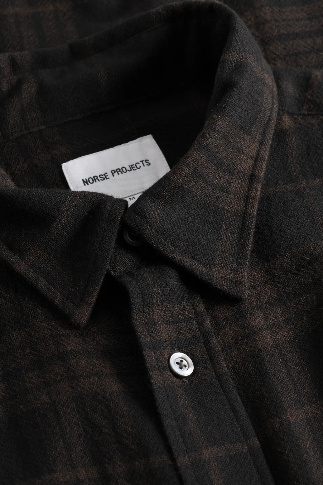 SHIRTING^Norse Projects Algot Relaxed Wool Check Shirt Espresso
