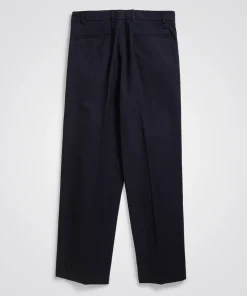 TROUSERS^Norse Projects Benn Relaxed Pleated Trouser Dark Navy