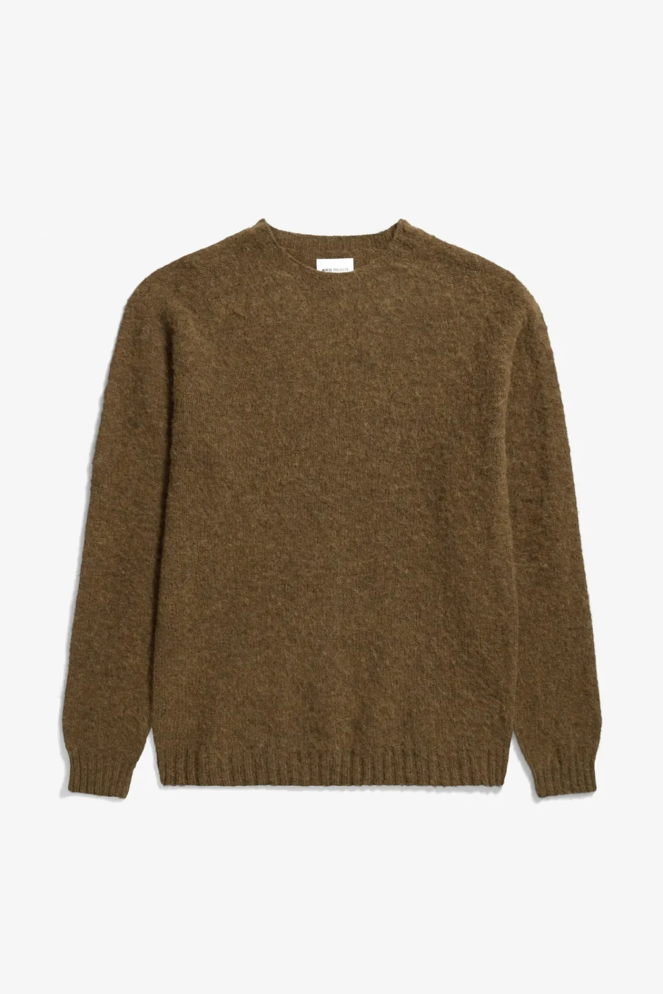 KNITWEAR^Norse Projects Birnir Brushed Lambswool Dark Olive