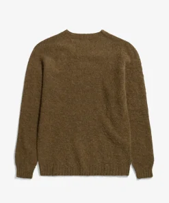 KNITWEAR^Norse Projects Birnir Brushed Lambswool Dark Olive