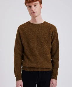 KNITWEAR^Norse Projects Birnir Brushed Lambswool Dark Olive