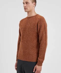 KNITWEAR^Norse Projects Birnir Brushed Lambswool Burnt Orange