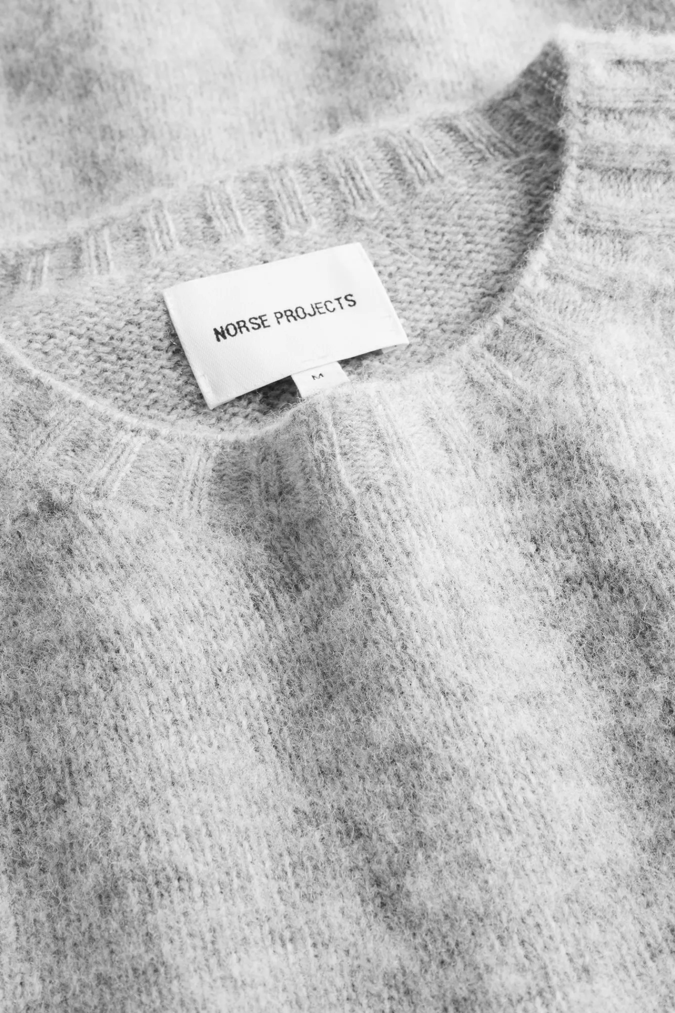KNITWEAR^Norse Projects Birnir Brushed Lambswool Light Grey Melange