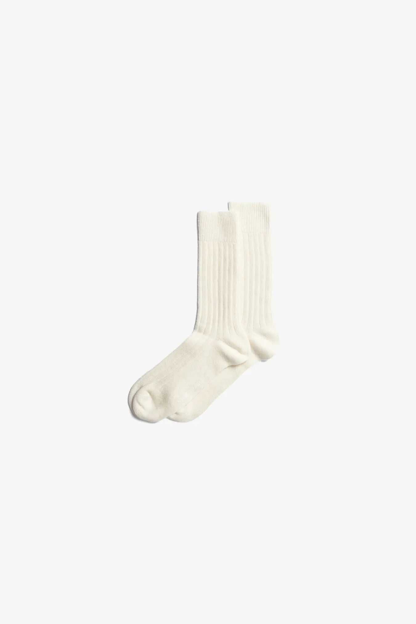 ACCESSORIES^Norse Projects Bjarki Cashmere Wool Blend Rib Sock Ecru