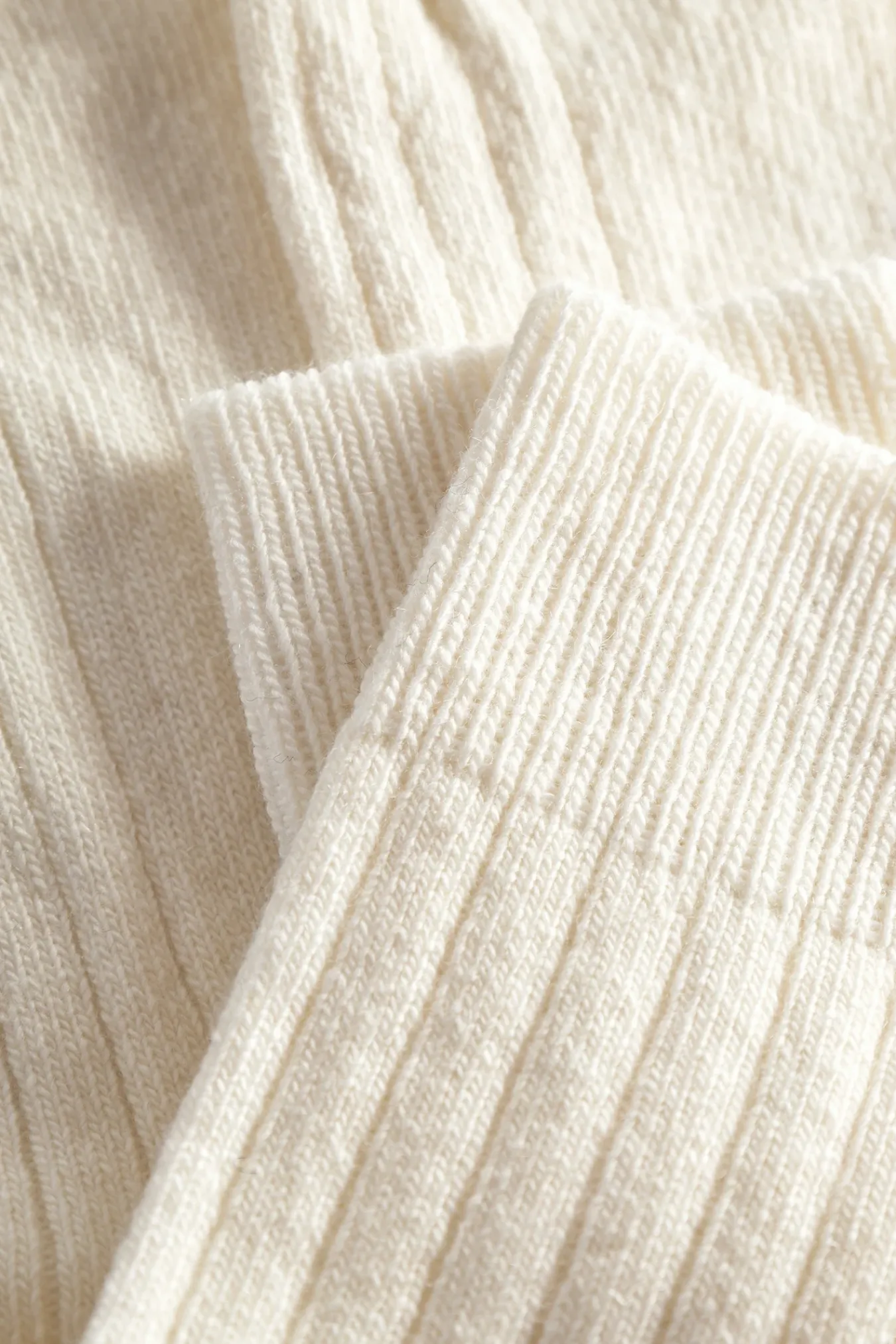 ACCESSORIES^Norse Projects Bjarki Cashmere Wool Blend Rib Sock Ecru