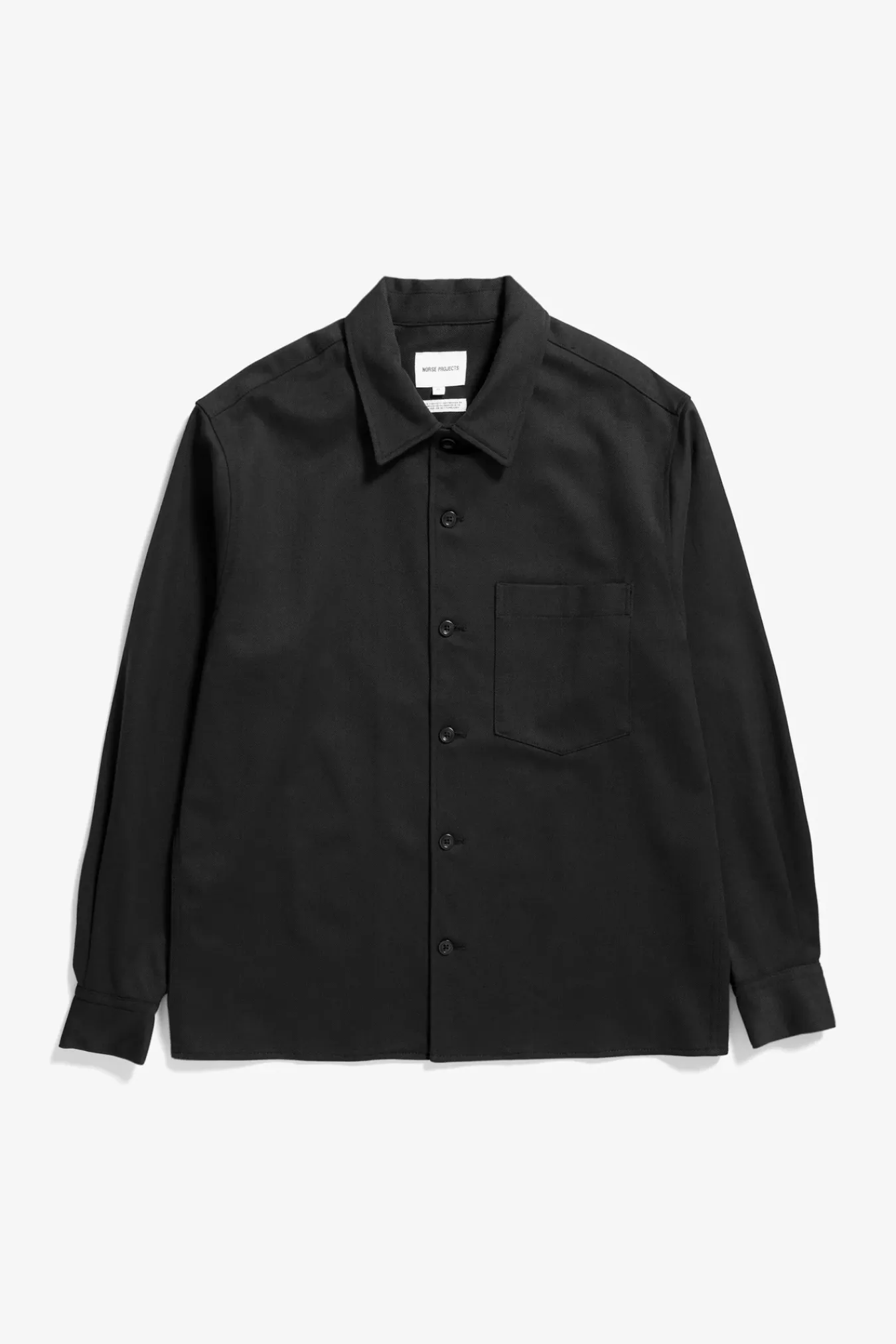 SHIRTING^Norse Projects Carsten Cotton Wool LS Shirt Black