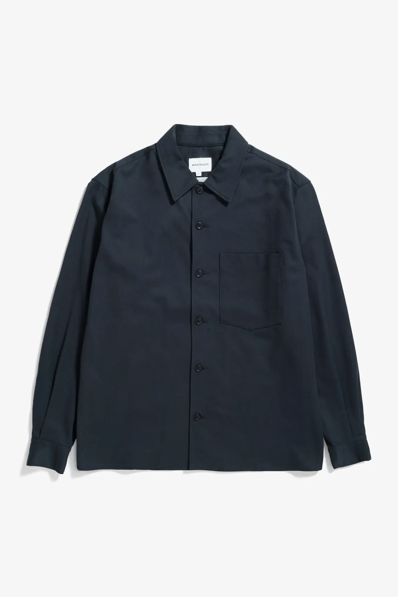 SHIRTING^Norse Projects Carsten Cotton Wool LS Shirt Dark Navy