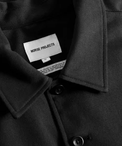 SHIRTING^Norse Projects Carsten Cotton Wool LS Shirt Black