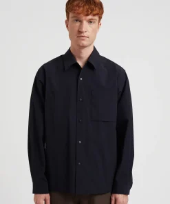 SHIRTING^Norse Projects Carsten Travel Light Shirt LS Dark Navy