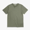 T-SHIRTS^Norse Projects Cotton Crêpe T-shirt Sediment Green