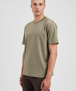 T-SHIRTS^Norse Projects Cotton Crêpe T-shirt Sediment Green