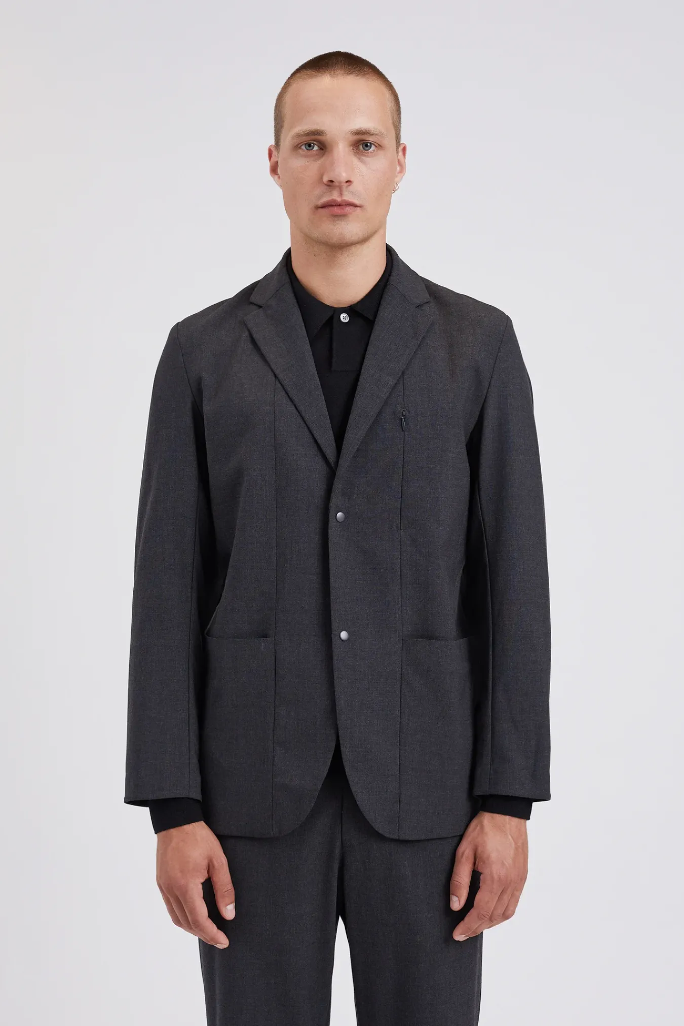 OVERSHIRTS | OUTERWEAR^Norse Projects Emil Cordura Tech Wool Blazer Charcoal Melange