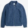 KNITWEAR^Norse Projects Erik Donegal Diamond Jacket Ensign Blue