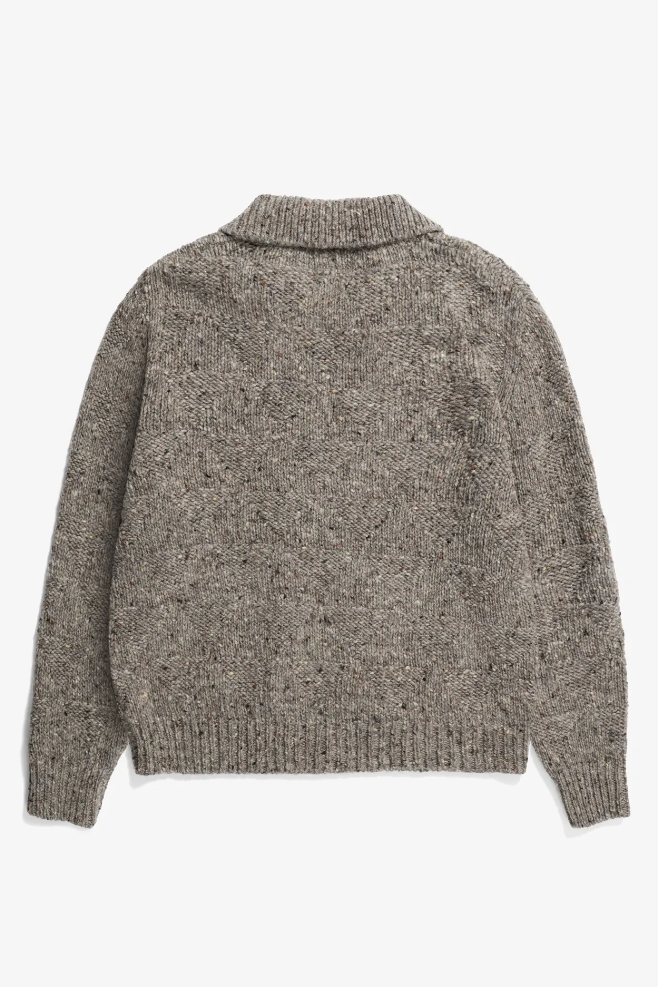 KNITWEAR^Norse Projects Erik Donegal Diamond Jacket Grey Melange