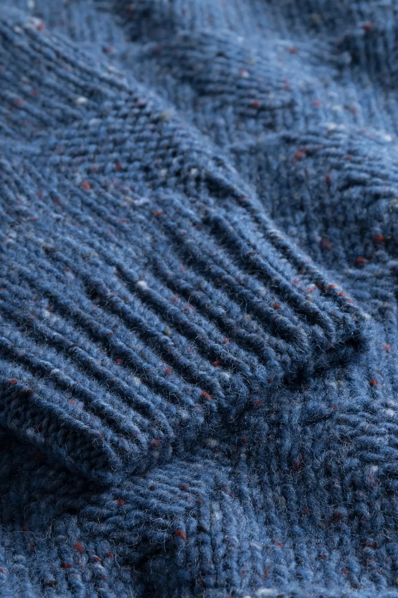 KNITWEAR^Norse Projects Erik Donegal Diamond Jacket Ensign Blue