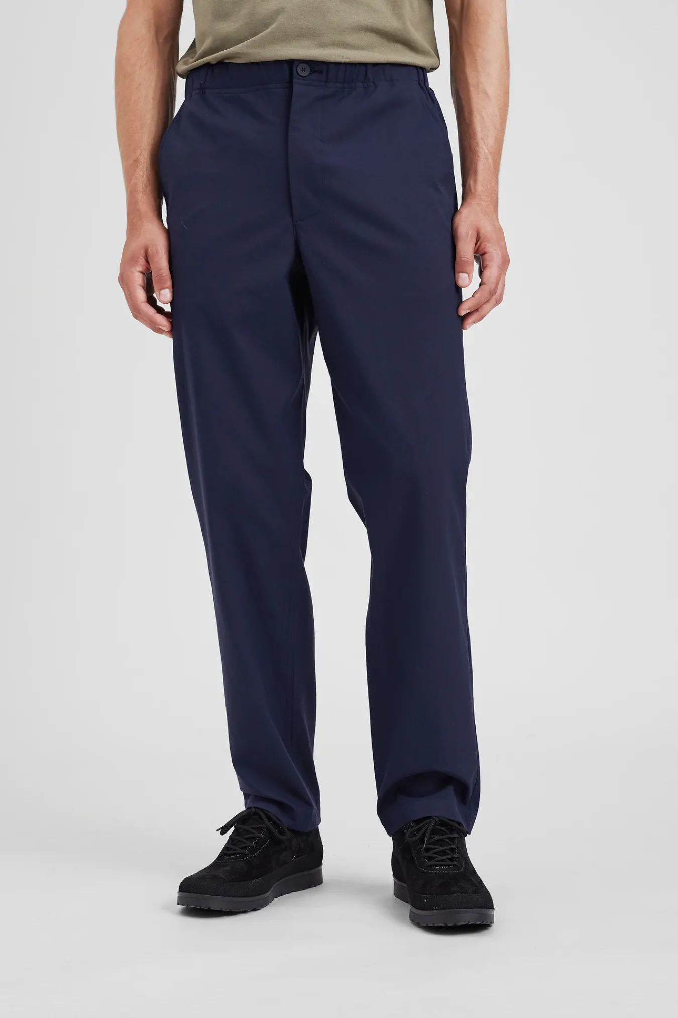 TROUSERS^Norse Projects Ezra Relaxed Solotex Twill Trouser Dark Navy