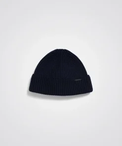 BEANIES^Norse Projects Fine Merino Rib Beanie Dark Navy