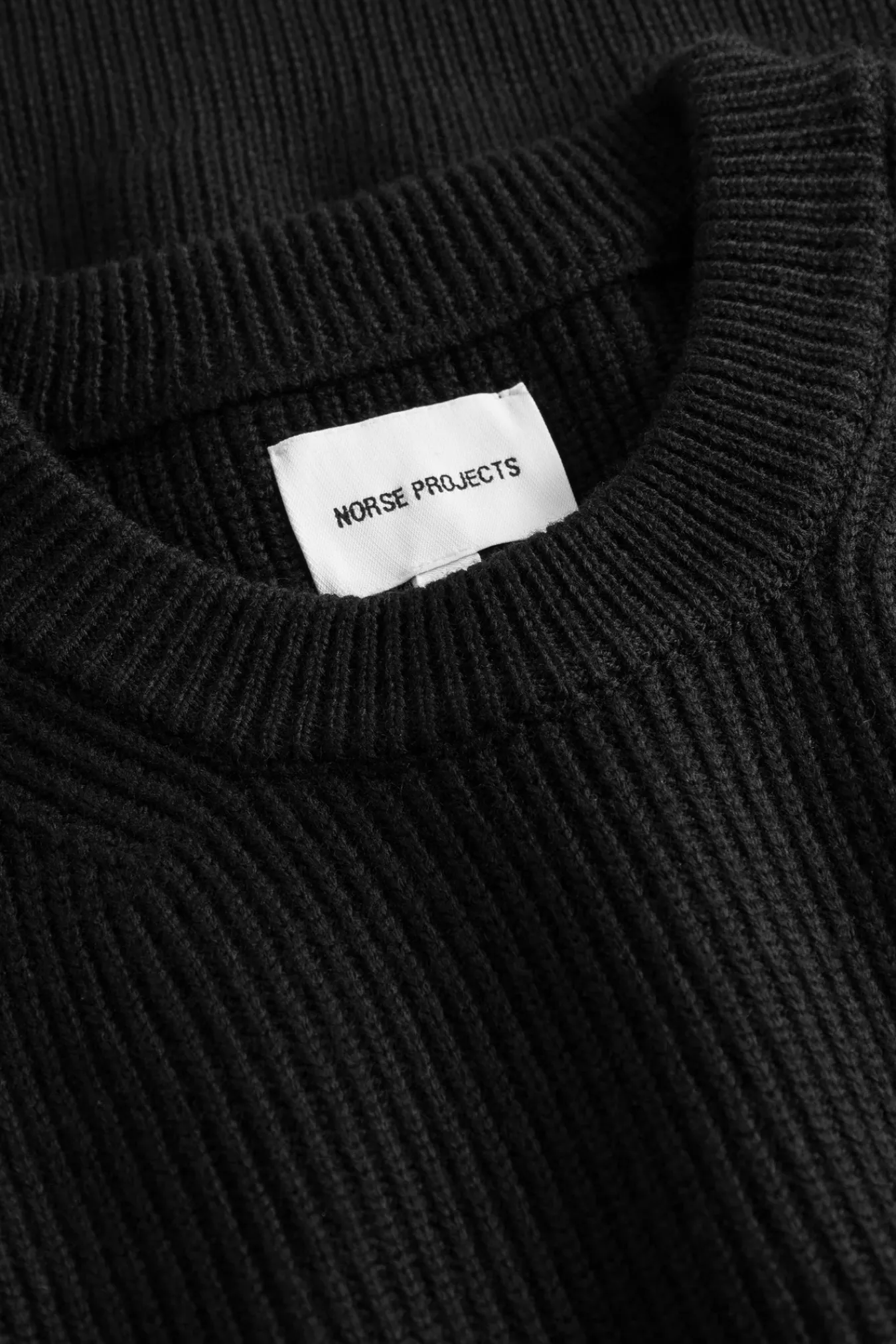 KNITWEAR^Norse Projects Fine Merino Rib Crewneck Black