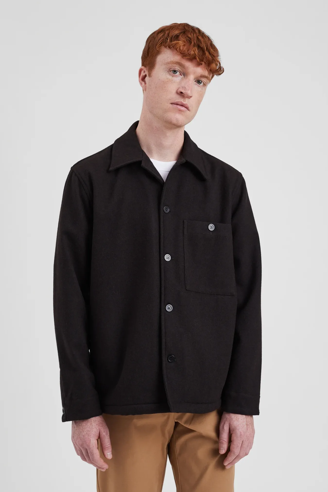 OVERSHIRTS^Norse Projects Folke Wool Overshirt Espresso