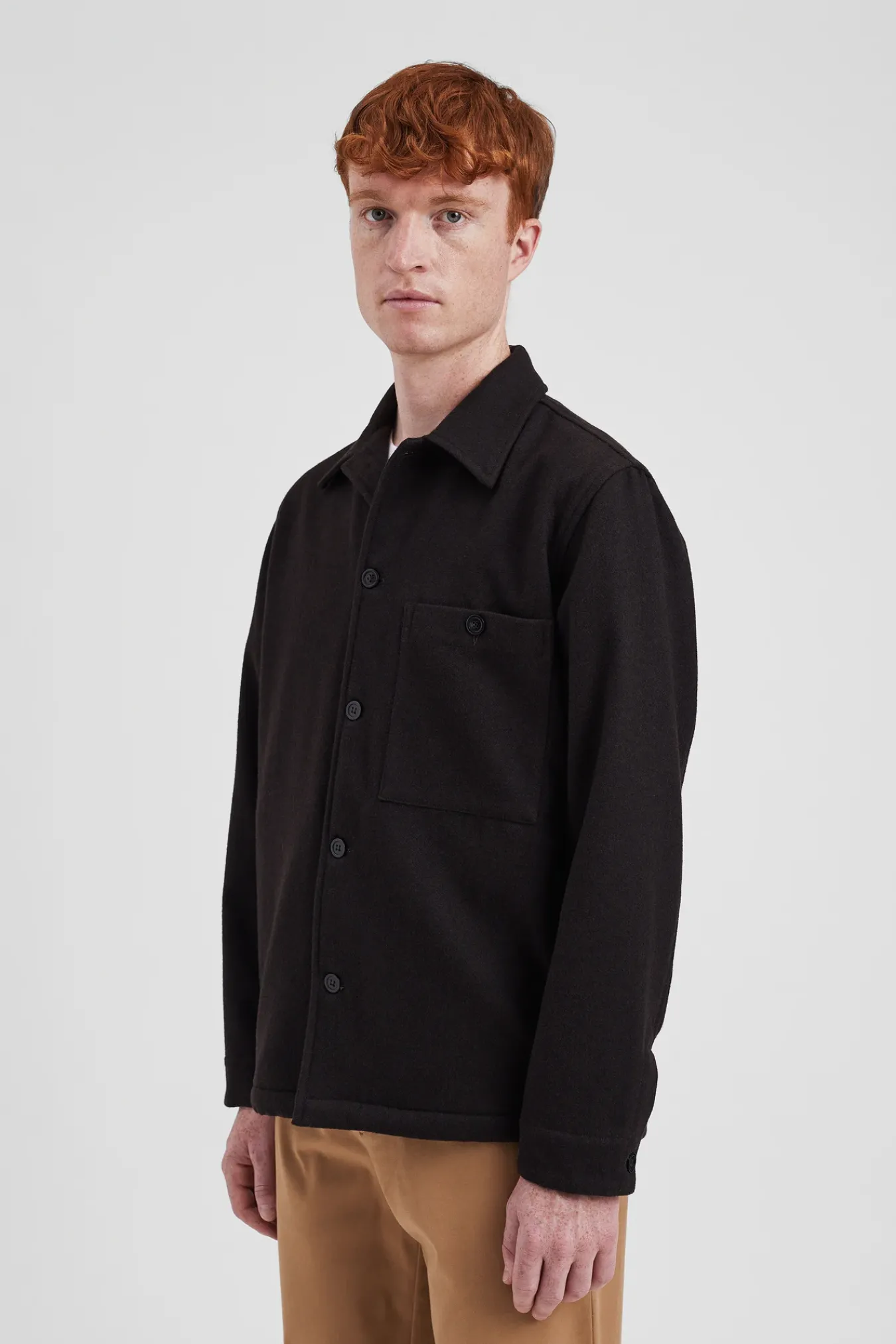 OVERSHIRTS^Norse Projects Folke Wool Overshirt Espresso