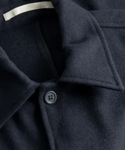 OVERSHIRTS^Norse Projects Folke Wool Overshirt Dark Navy