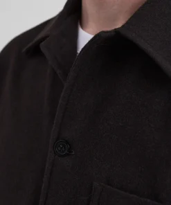 OVERSHIRTS^Norse Projects Folke Wool Overshirt Espresso