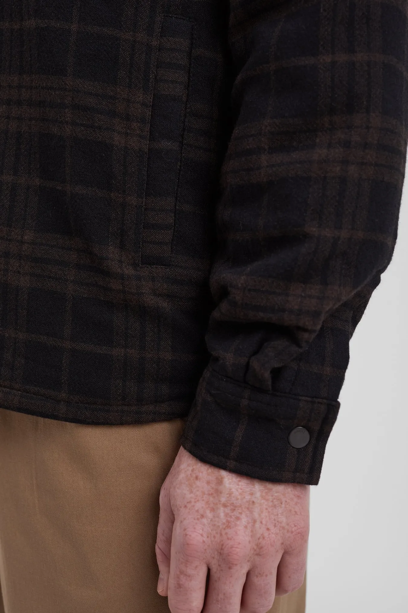 OVERSHIRTS^Norse Projects Hjalmer Insulated Wool Check Overshirt Espresso