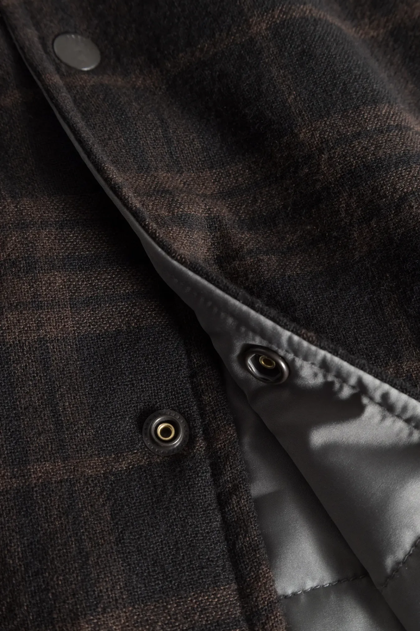 OVERSHIRTS^Norse Projects Hjalmer Insulated Wool Check Overshirt Espresso