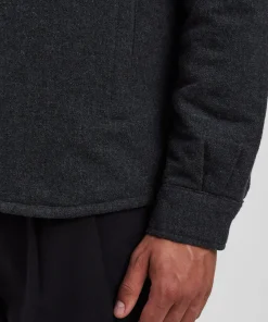 OVERSHIRTS^Norse Projects Hjalmer Insulated Wool Overshirt Charcoal Melange
