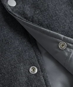 OVERSHIRTS^Norse Projects Hjalmer Insulated Wool Overshirt Charcoal Melange