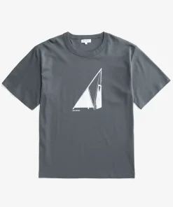 T-SHIRTS^Norse Projects Holger Organic Interlock Hide Print T-Shirt Battleship Grey