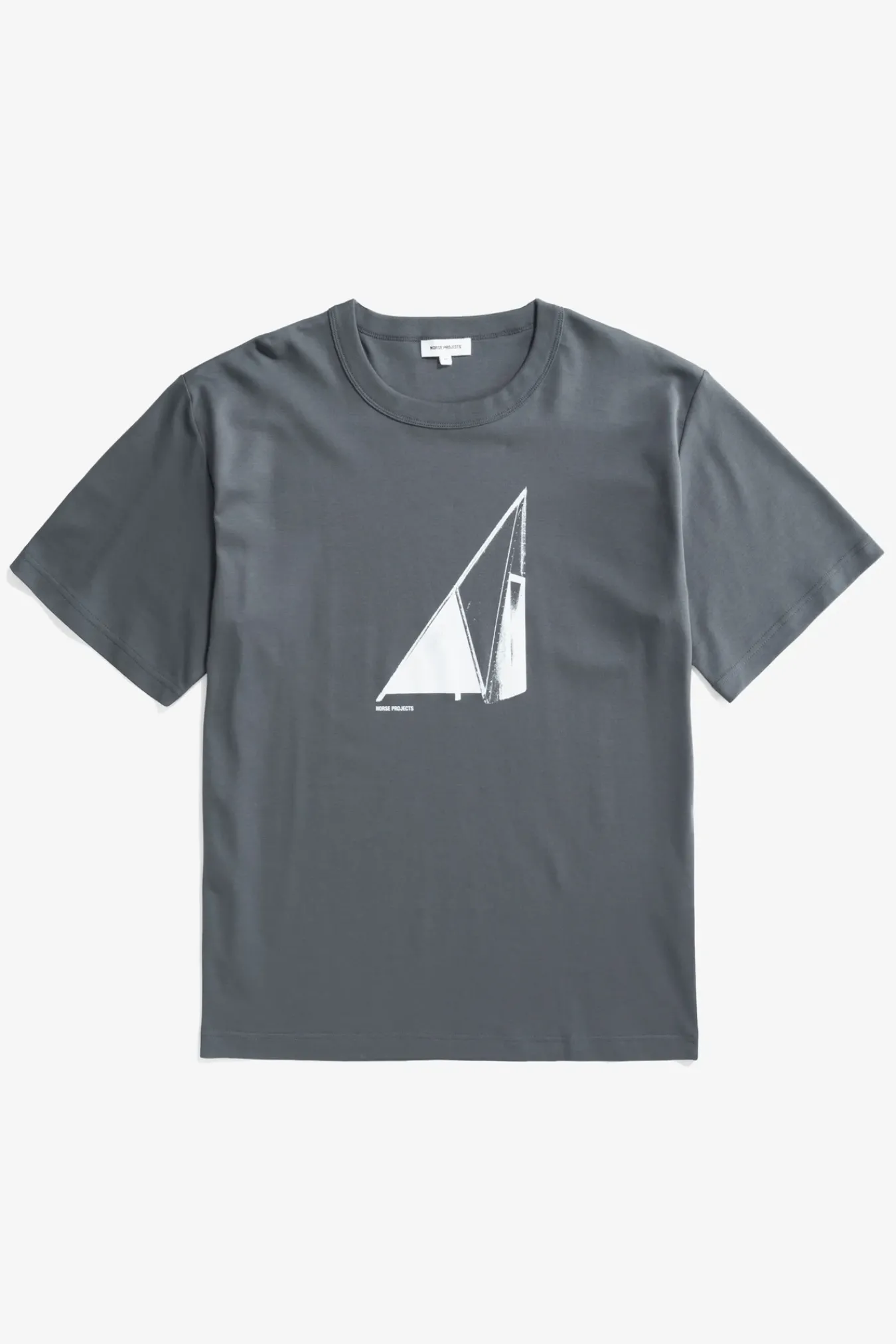 T-SHIRTS^Norse Projects Holger Organic Interlock Hide Print T-Shirt Battleship Grey