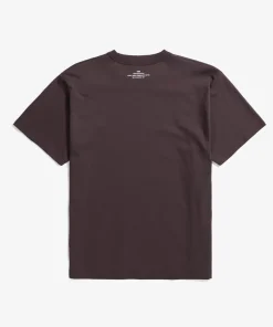 T-SHIRTS^Norse Projects Holger Organic Interlock Tower Print T-Shirt Wine Red