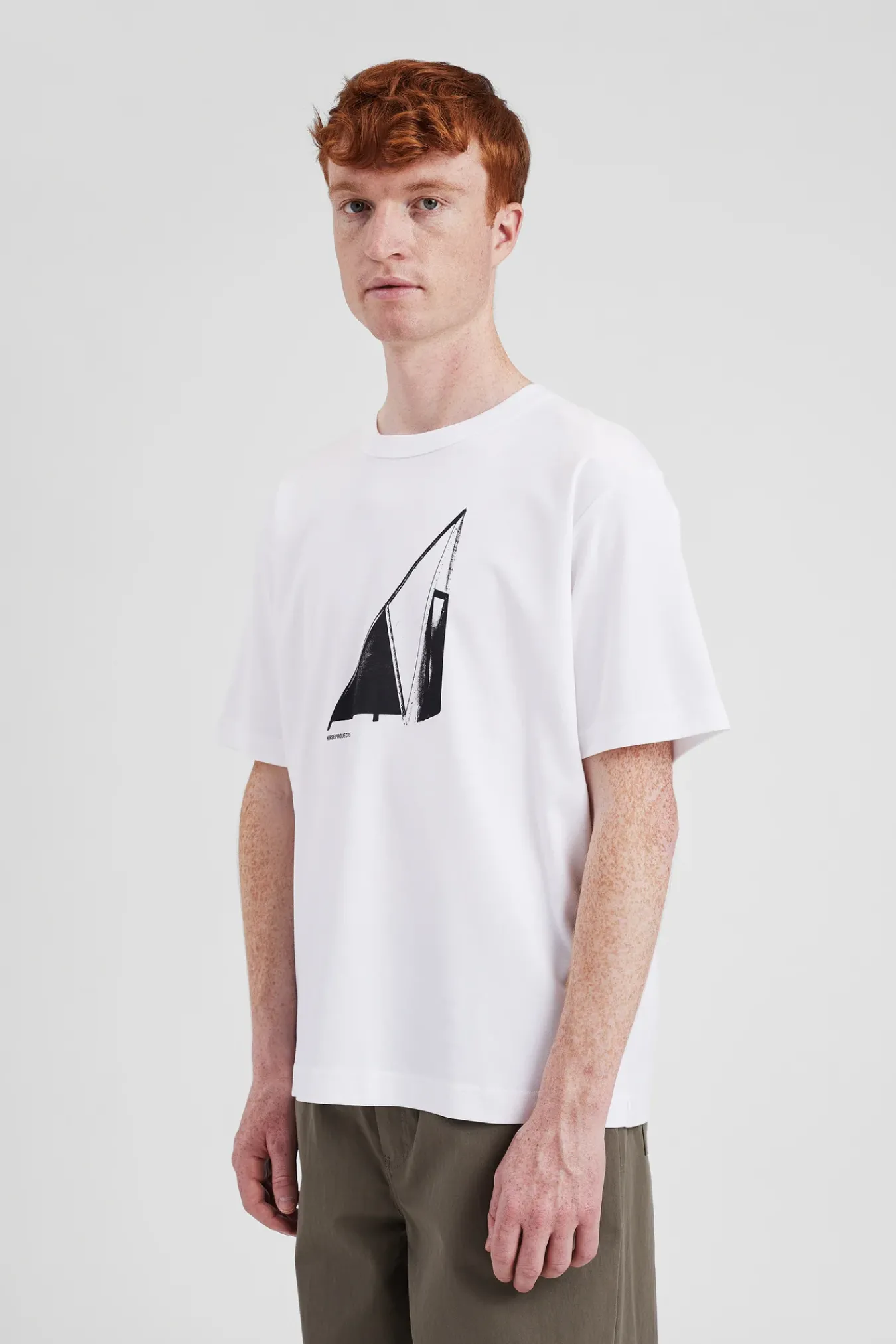T-SHIRTS^Norse Projects Holger Organic Interlock Hide Print T-Shirt White