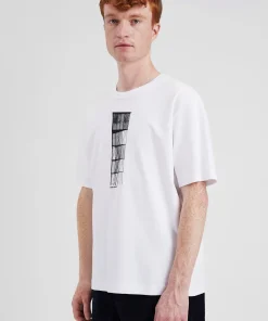 T-SHIRTS^Norse Projects Holger Organic Interlock Tower Print T-Shirt White