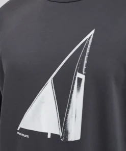 T-SHIRTS^Norse Projects Holger Organic Interlock Hide Print T-Shirt Battleship Grey