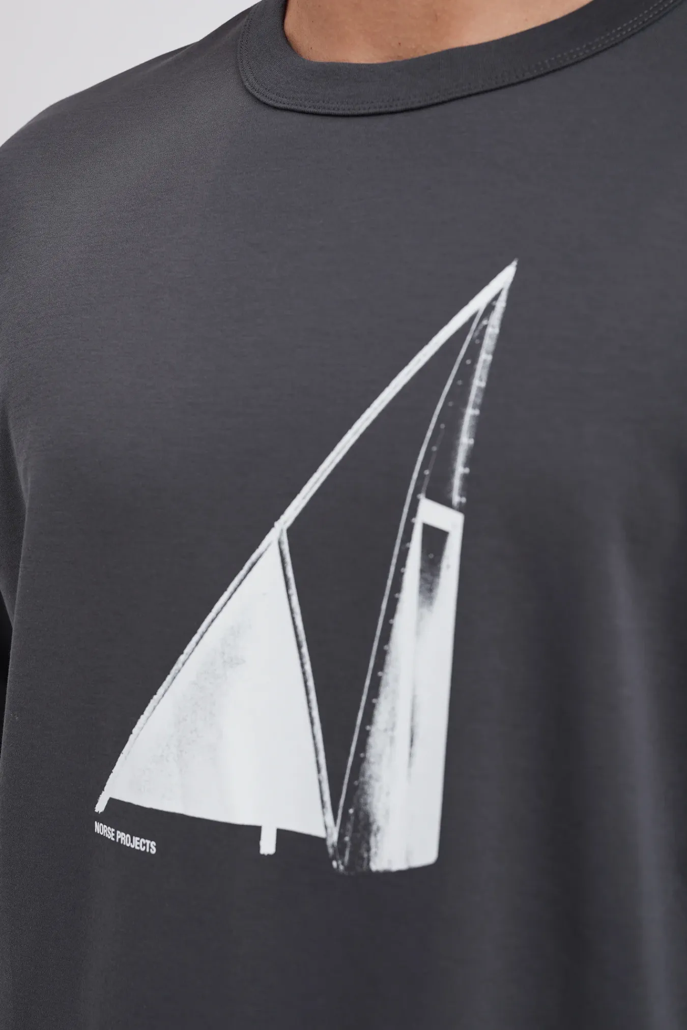 T-SHIRTS^Norse Projects Holger Organic Interlock Hide Print T-Shirt Battleship Grey
