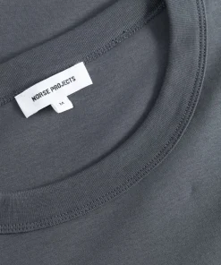T-SHIRTS^Norse Projects Holger Organic Interlock Hide Print T-Shirt Battleship Grey