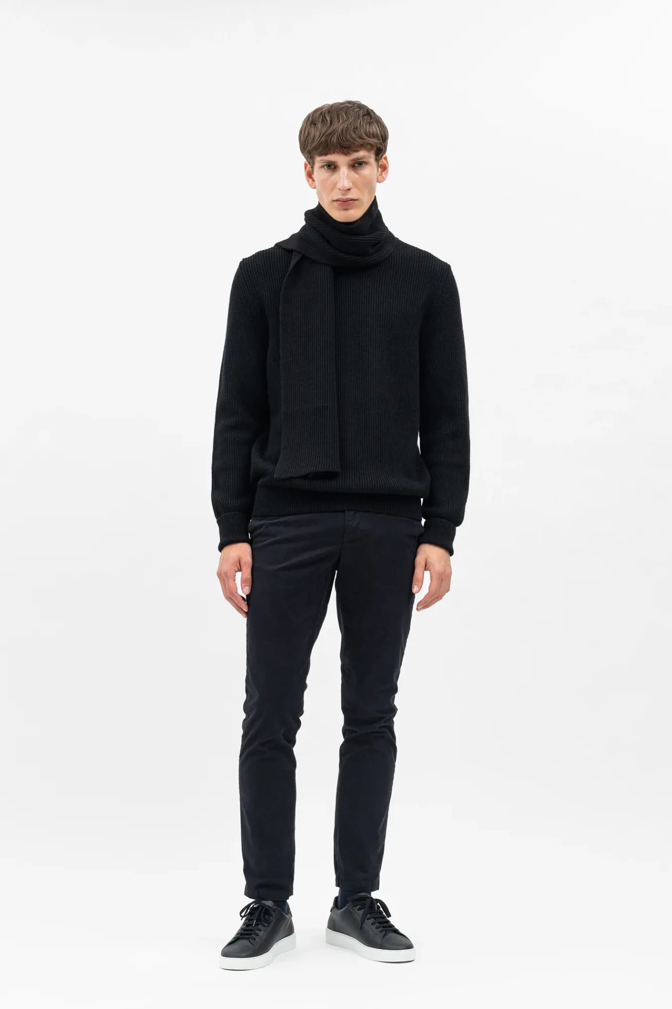 ACCESSORIES^Norse Projects Jannik Merino Rib Scarf Black