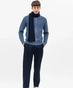 ACCESSORIES^Norse Projects Jannik Merino Rib Scarf Dark Navy