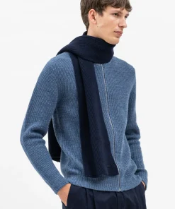 ACCESSORIES^Norse Projects Jannik Merino Rib Scarf Dark Navy