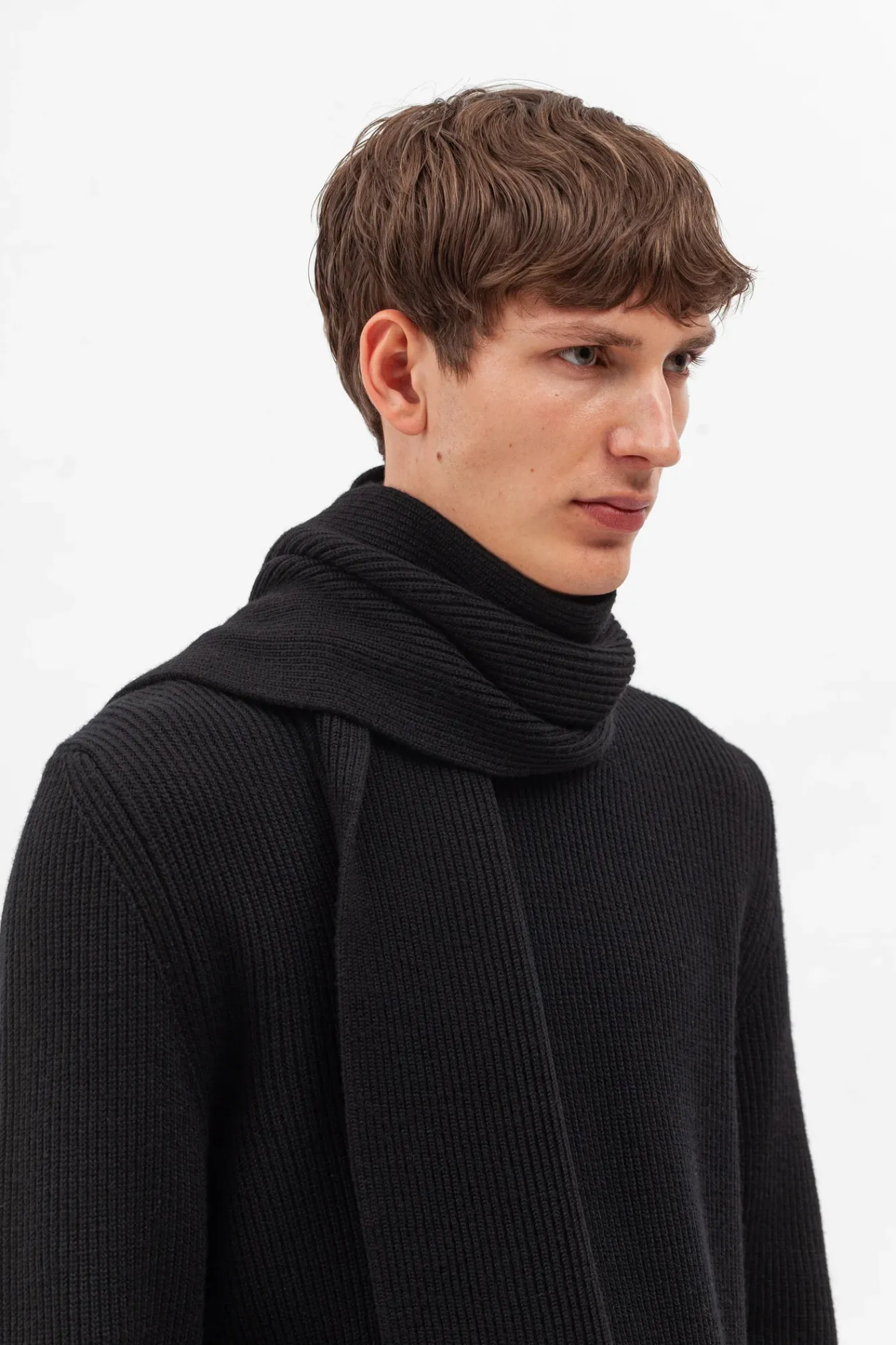 ACCESSORIES^Norse Projects Jannik Merino Rib Scarf Black