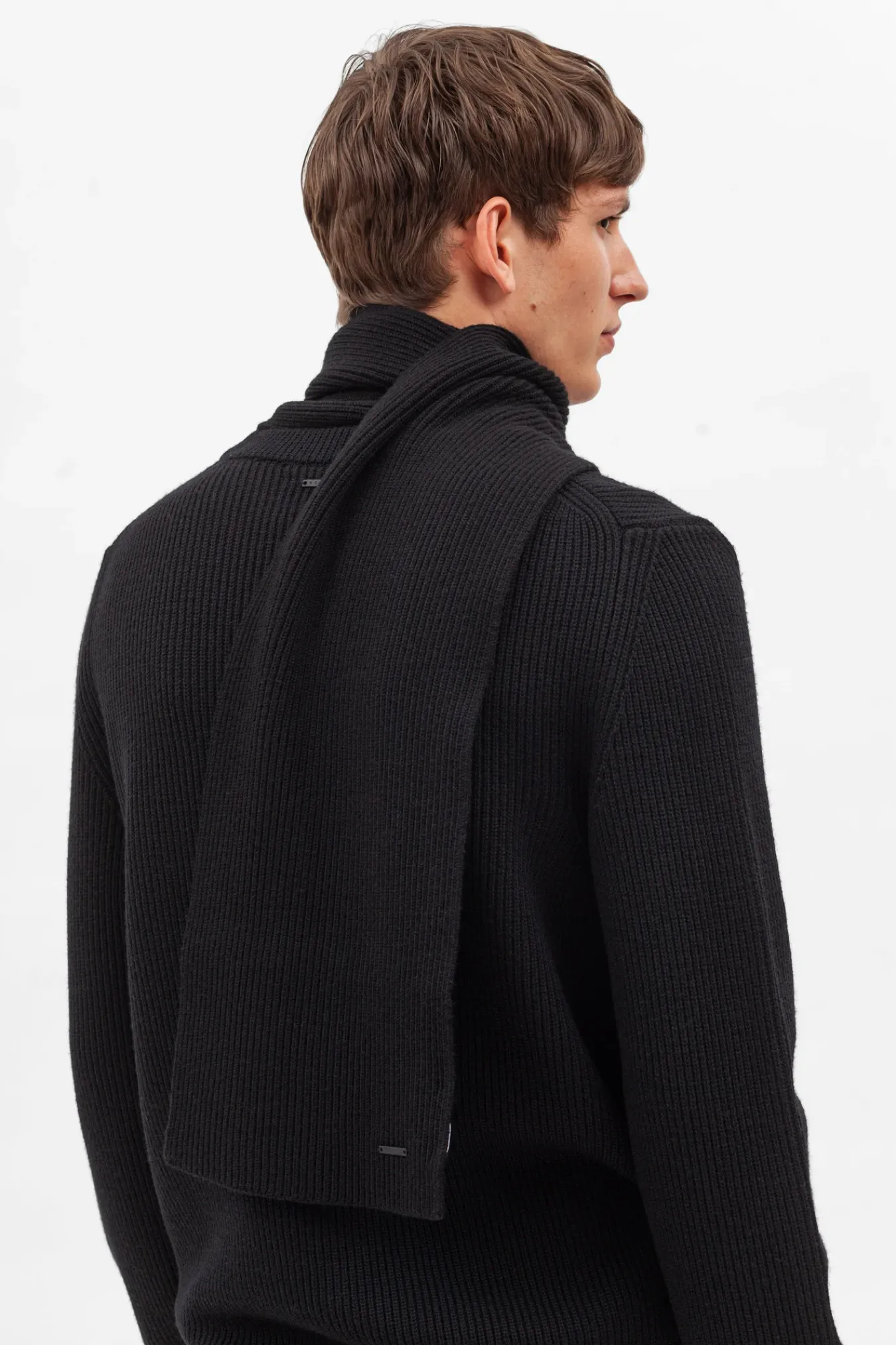 ACCESSORIES^Norse Projects Jannik Merino Rib Scarf Black