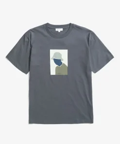 T-SHIRTS^Norse Projects Johannes Organic Bucket Hat Print T-shirt Magnet Grey