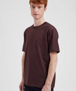T-SHIRTS^Norse Projects Johannes Organic NORSE Logo T-shirt Wine Red